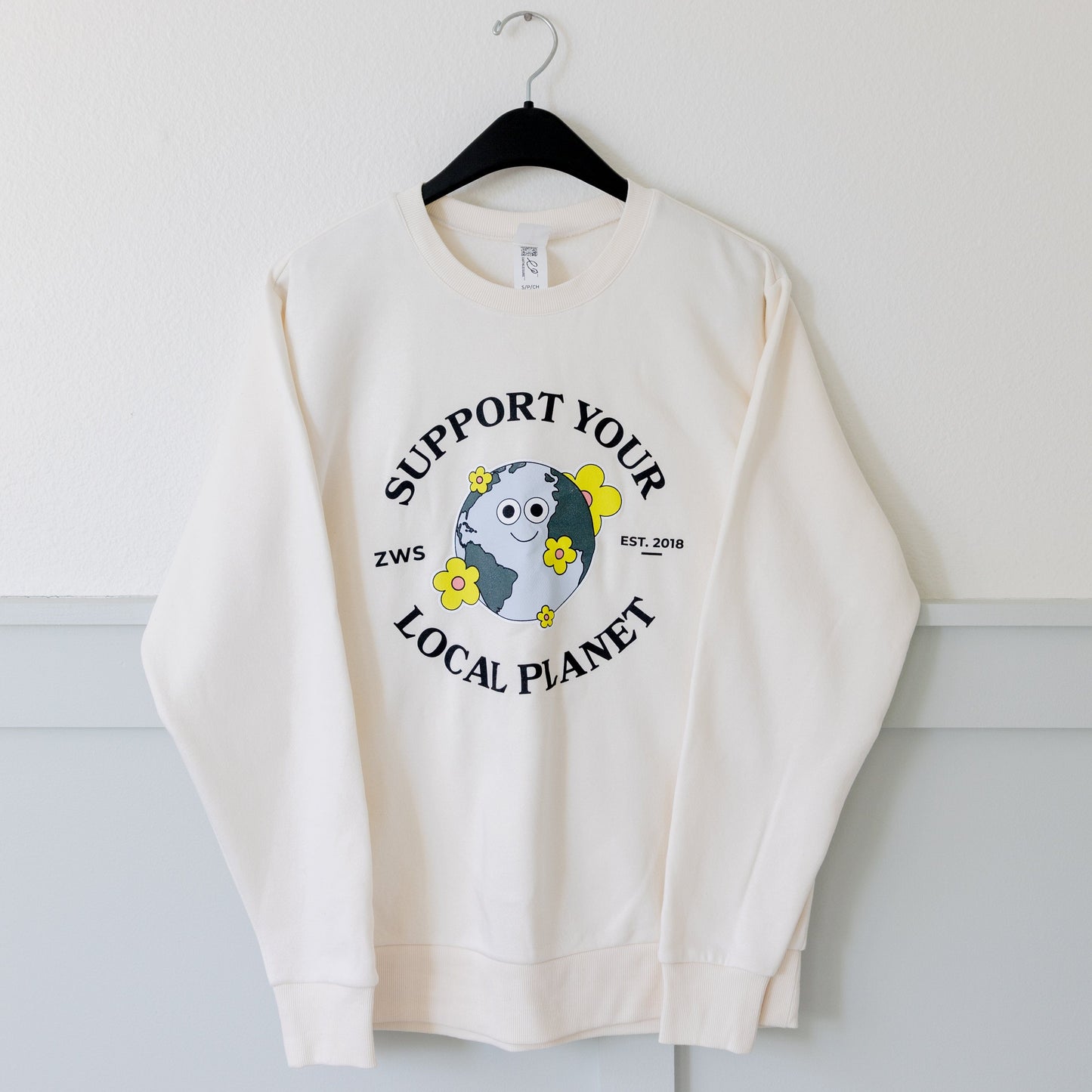 Zero Waste Store Natural / S Support Your Local Planet Sweatshirt - 2 Color Options