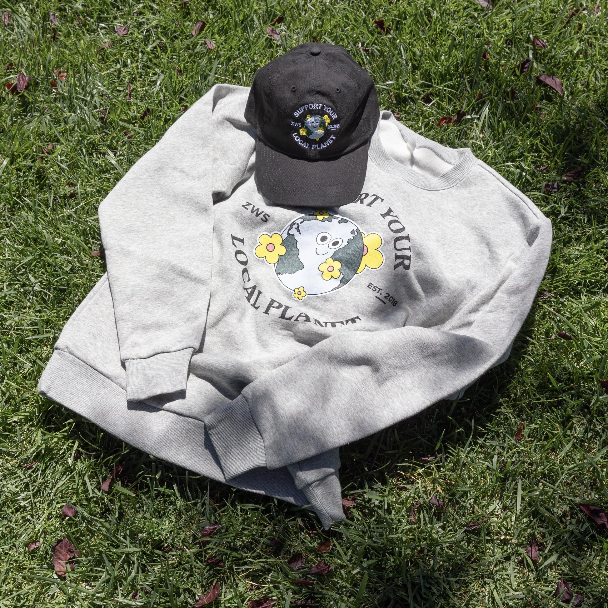 Zero Waste Store Support Your Local Planet Sweatshirt - 2 Color Options