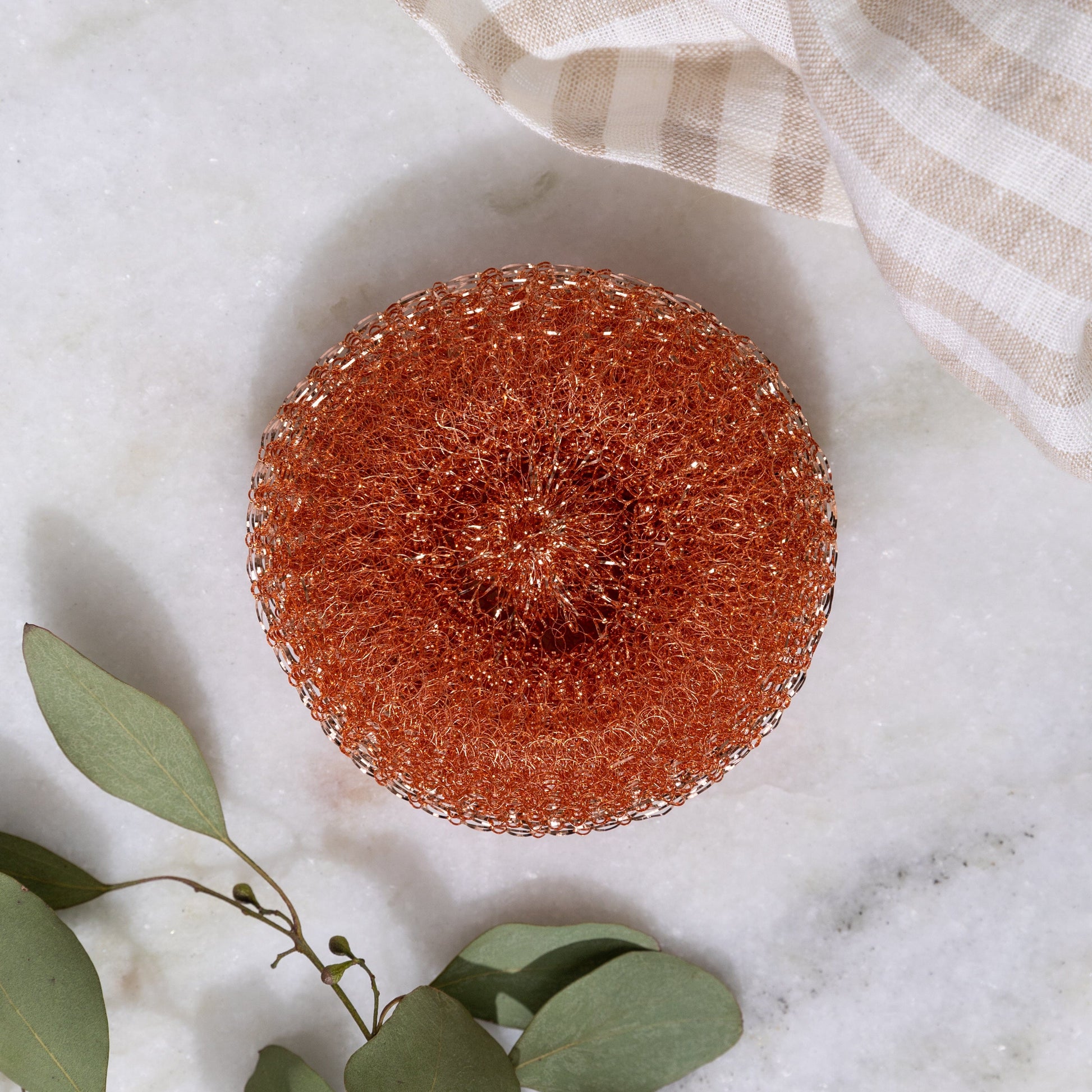 ZWS Essentials Single Copper Scrubber - Pot Scrubber, Copper Scourer, Plastic Free Pot Scrubber