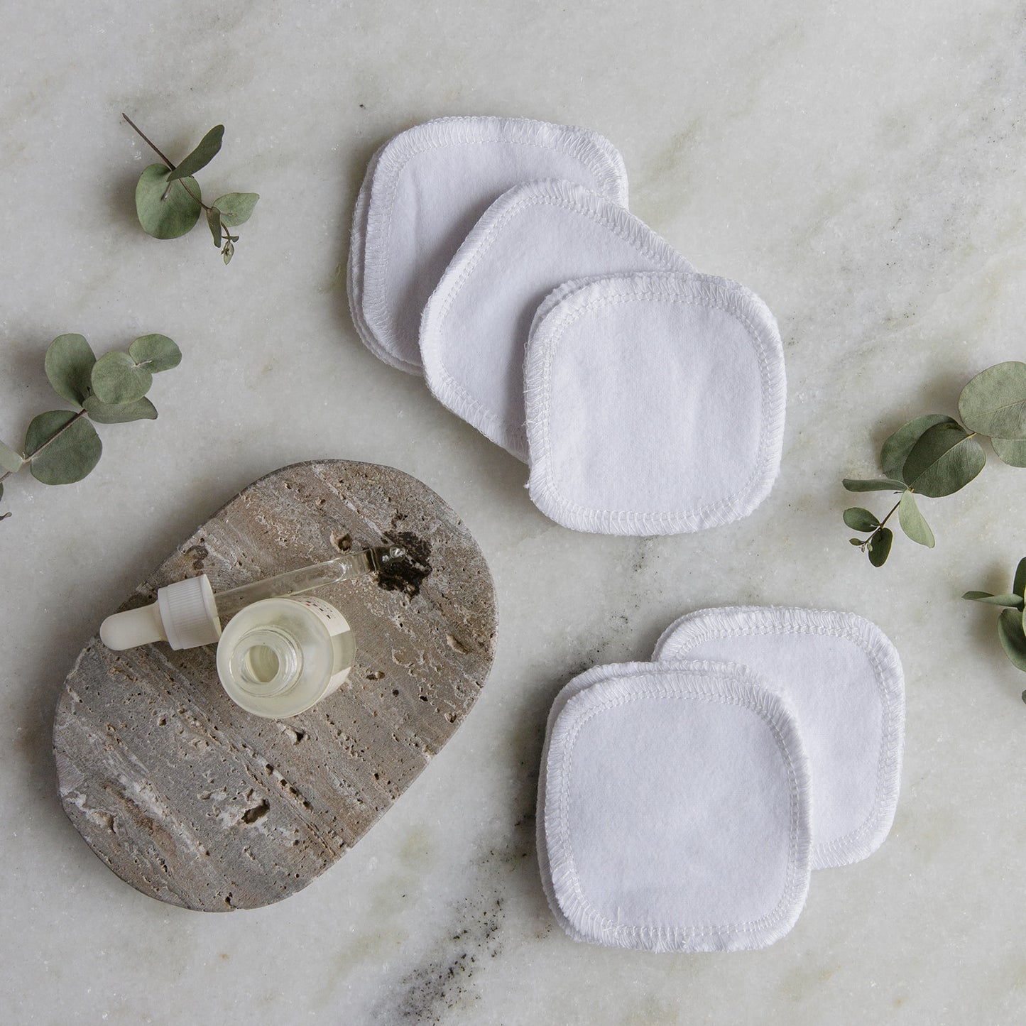 Organic Cotton Facial Rounds - Plastic-Free, Reusable Cotton Rounds, 100% Organic, 20 Pack