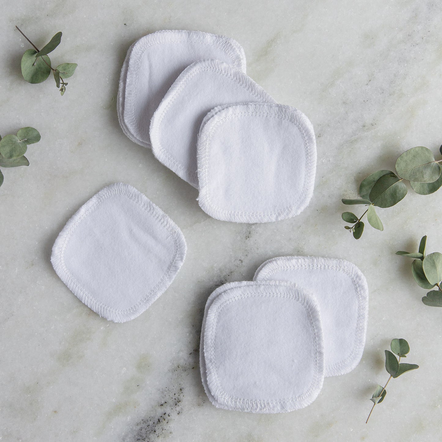 Organic Cotton Facial Rounds - Plastic-Free, Reusable Cotton Rounds, 100% Organic, 20 Pack