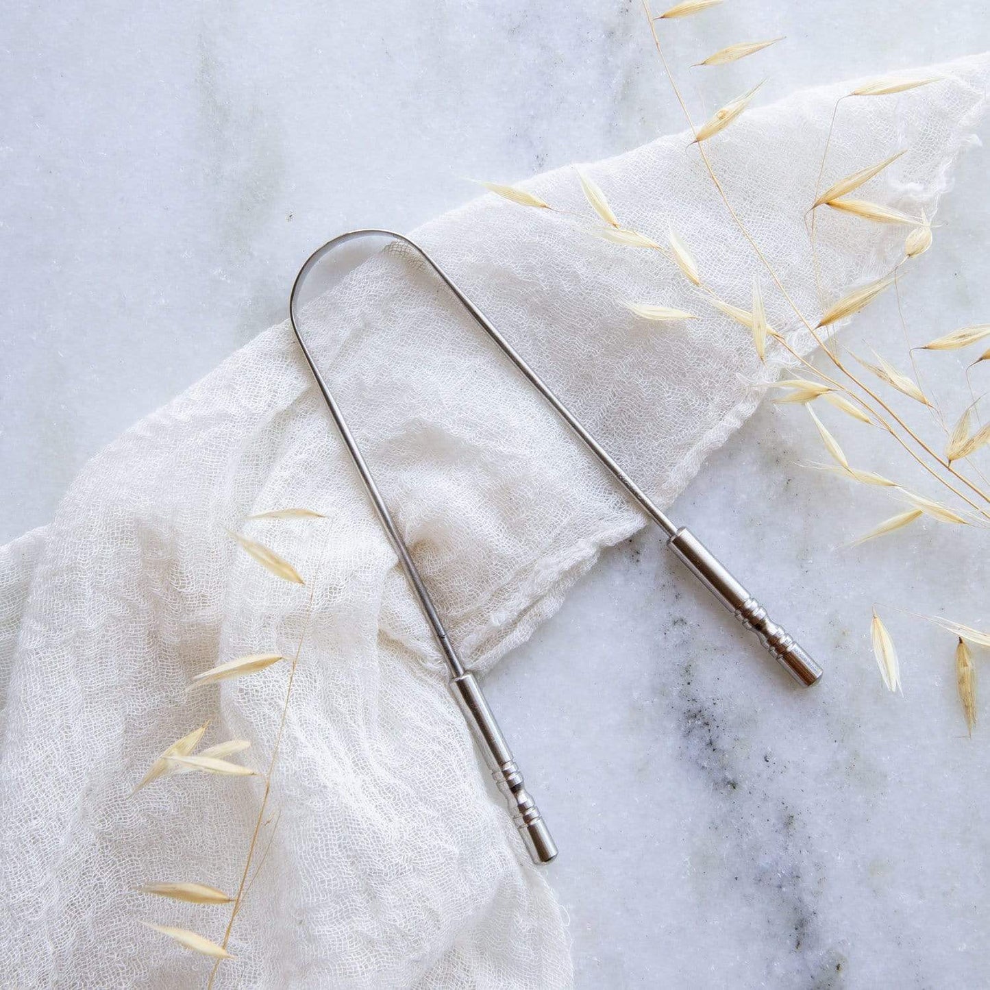 Brush With Bamboo Tongue Scraper