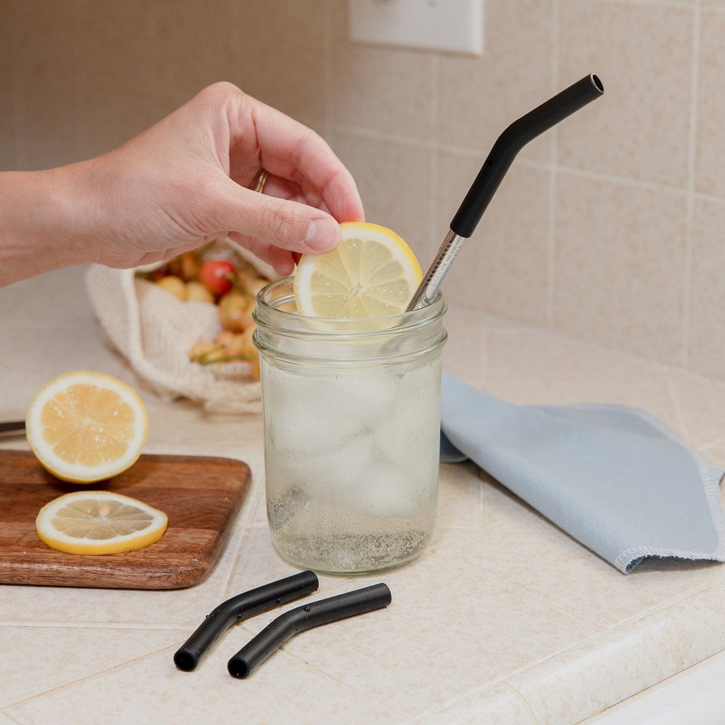 ZWS Essentials Straw Tip w/ Stainless Straw Silicone Straw Tip