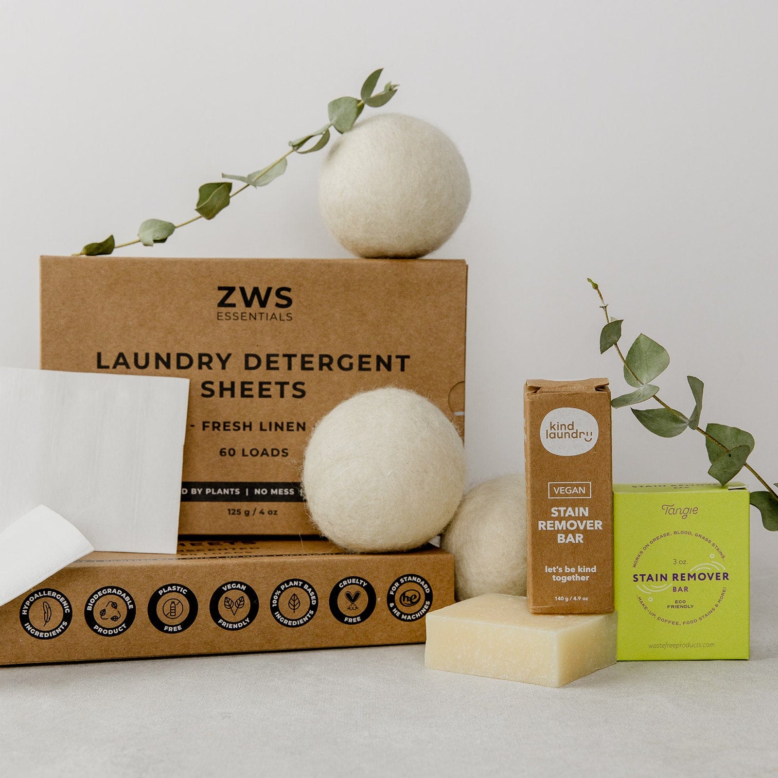 ZWS Essentials Laundry Detergent Sheets - Zero Waste Laundry Sheets - 60  Loads